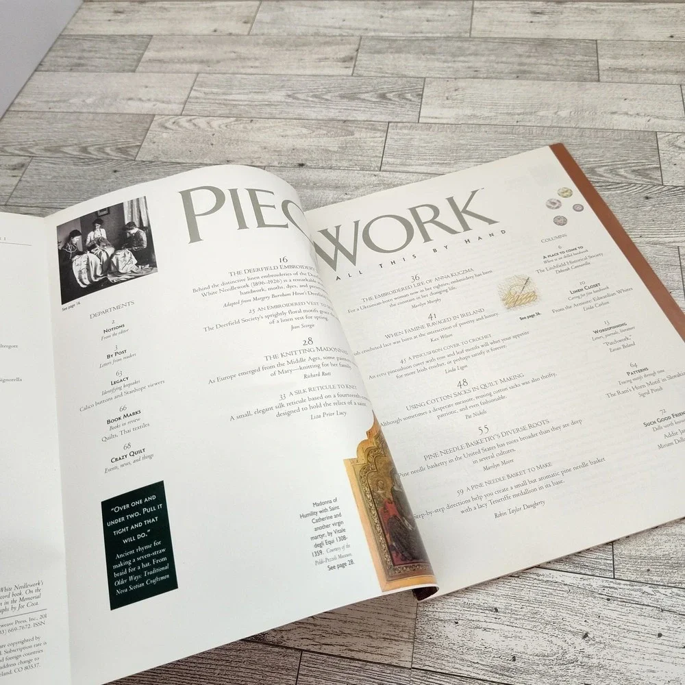 Piecework Magazine March April 1993 Hand Sewing Craft‎ Patterns Back Issue